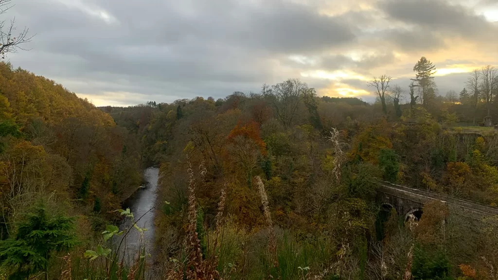 Scenic view of Chatelherault Country Park in Hamilton at sunset, highlighting the appealing surroundings for professionals seeking electrical engineer jobs Hamilton.